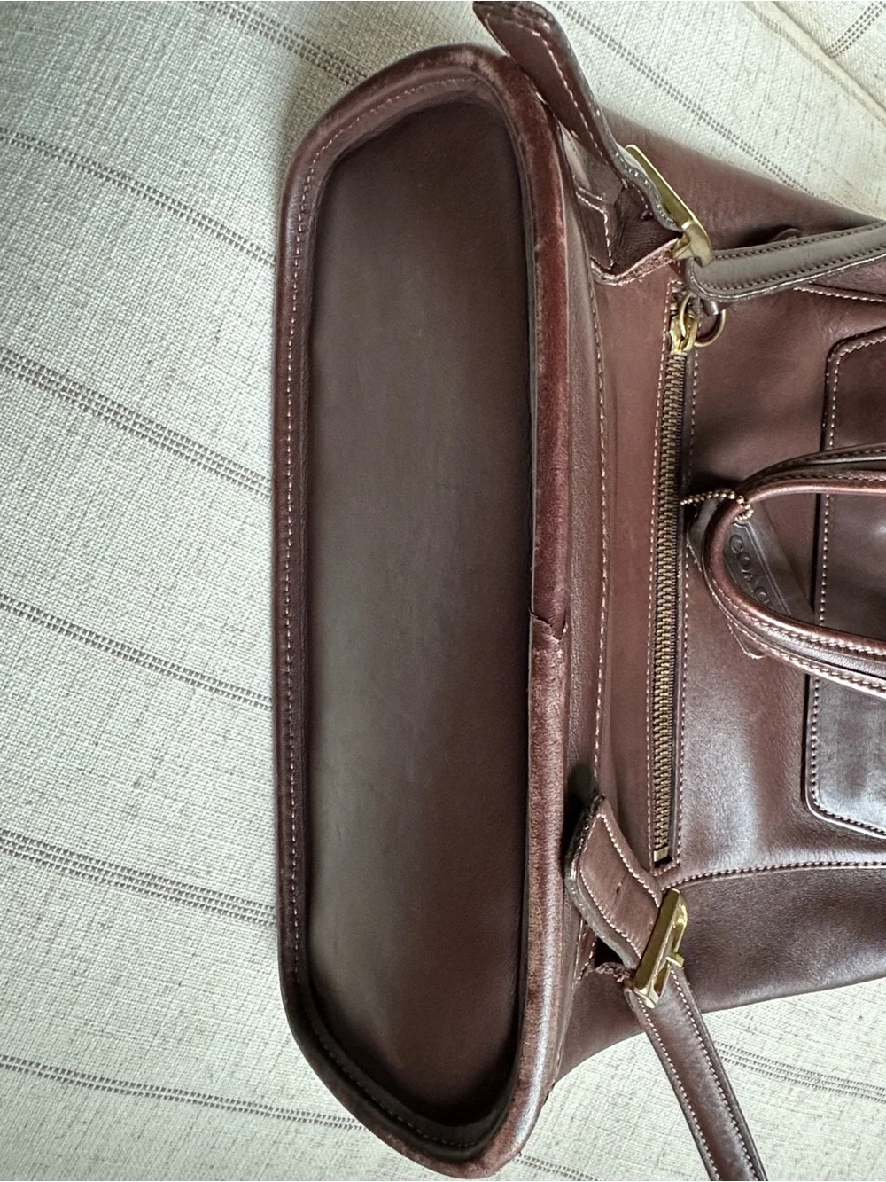 Coach Brown Leather Backpack